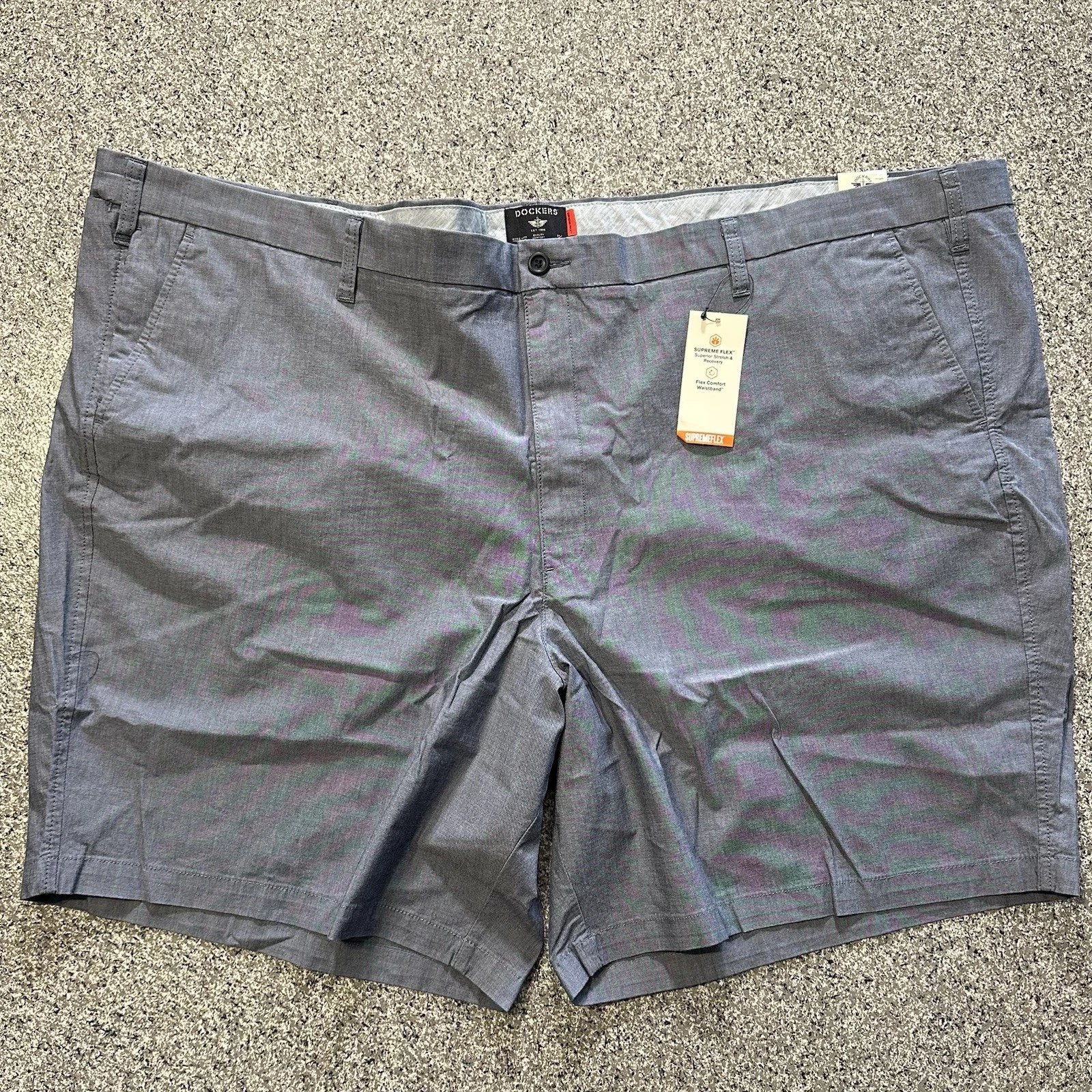 Dockers Ultimate Shorts Mens Big Tall 58 9” Inseam Blue Supreme Flex Chino