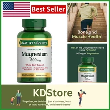 Nature's Bounty Magnesium Supplements Magnesium 500 Mg Tab