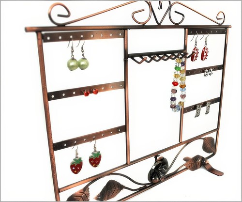 Schmuckständer Ohrringständer Tisch-Vitrine Ohrsteckerdisplay Metall - Bild 3 von 3