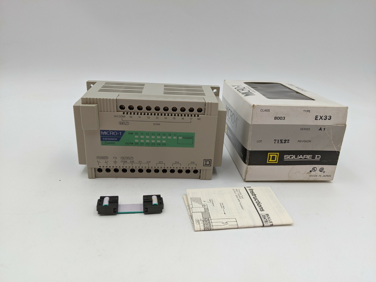 Square D 8003 EX33 Expansion Module Micro Controller Series A1 24 VDC 6W NOS