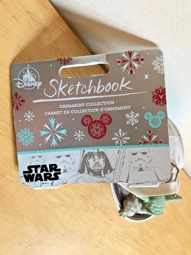 Star Wars The Mandalorian Baby Yoda Grogu Disney Sketchbook Ornament NWT - Picture 7 of 9