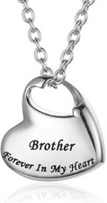Cremation Urn Necklace for Ashes Urn Jewelry Forever in My Heart Love Keepsake