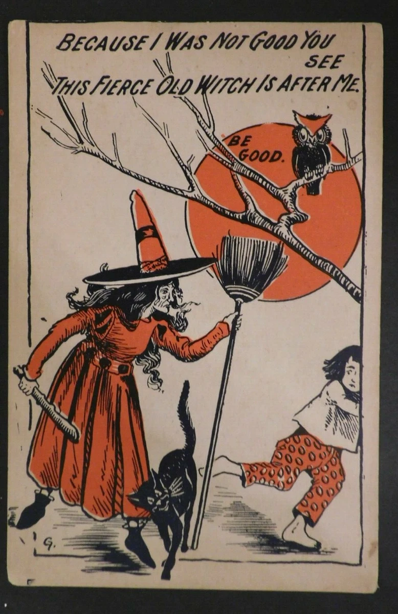 Vintage Halloween Witch Postcards