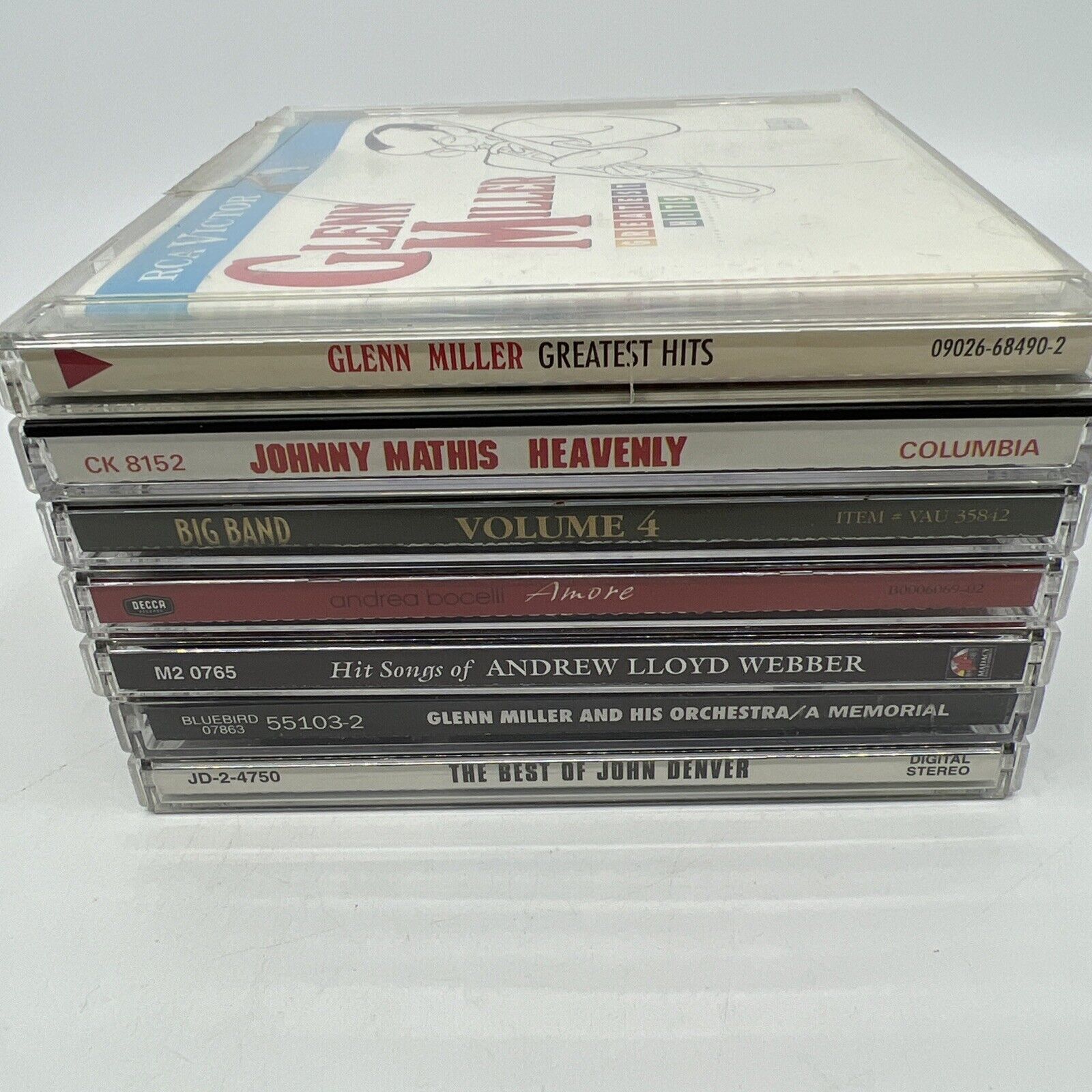 LOT of 7 CDs Used Big Band, Easy Listening , Opera Glenn Miller Bocelli S4