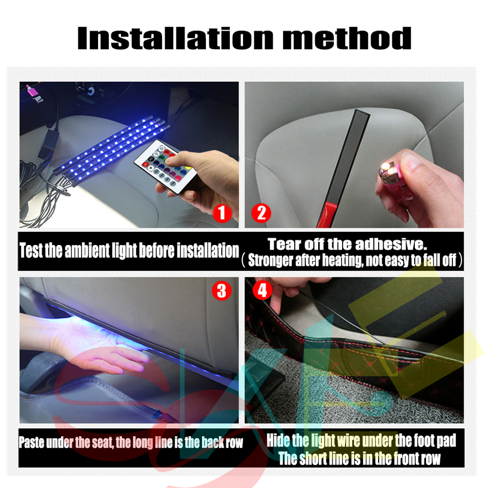 Accesorios Autos Luces LED Para Carro Coche Interior De Colores