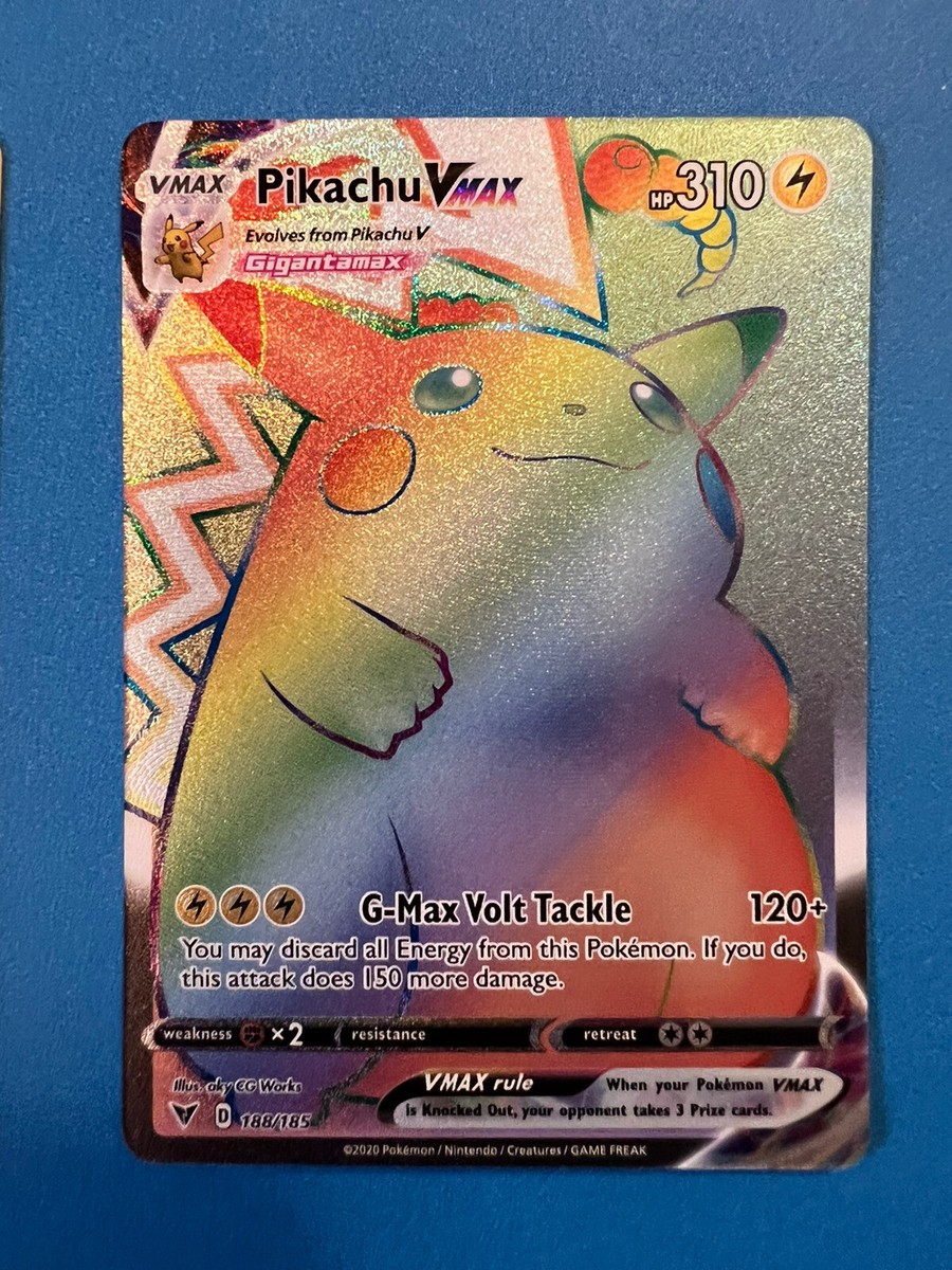 Pokémon Rainbow Pikachu VMAX Vivid Voltage 188/185 Holo Secret