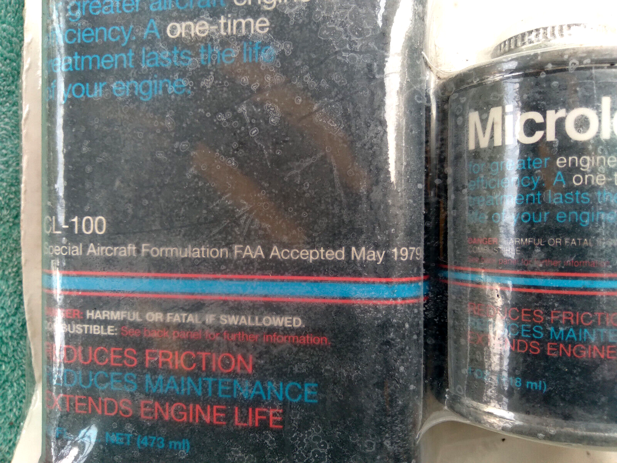 NOS MICROLON CL-100 AIRCRAFT ENGINE OIL TREATMENT & ASSEMBLY