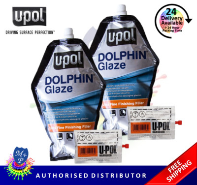 Upol Delfinglasur x 2 Beutel bürstbarer Stopper Kitthärter - selbstnivellierend