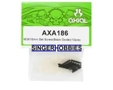 Axial AXIC0186 AXA186 Set Screw M3x16mm Black Oxide (10) HH
