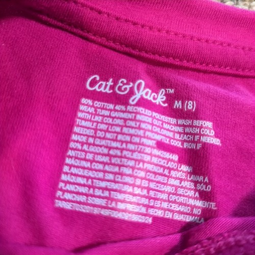 NEW Cat And Jack Gymnastic Girls Long Sleeve Shirt Size 8 Medium Magenta Purple - Picture 4 of 5
