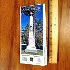 Alexandria Virginia Street Map Travel Paper Folding Roadmap 8.5 &times; 4 Attractions