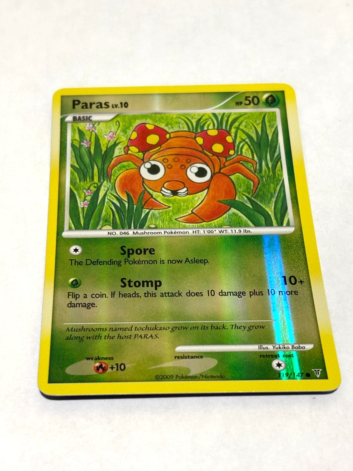 Pokémon 2009 Paras 119/147 Supreme Victors Reverse Holo NM/M - ALBUM #5