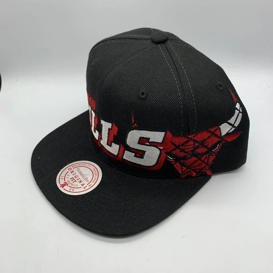 Chicago Bulls NBA The Grid Cage Mitchell & Ness Sombrero Snapback Gorra Air Jordan Foto 3 de 4