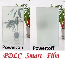 15cm*20cm White To Opaque Smart Film PDLC Smart Film Switchable Glass Tint Decor