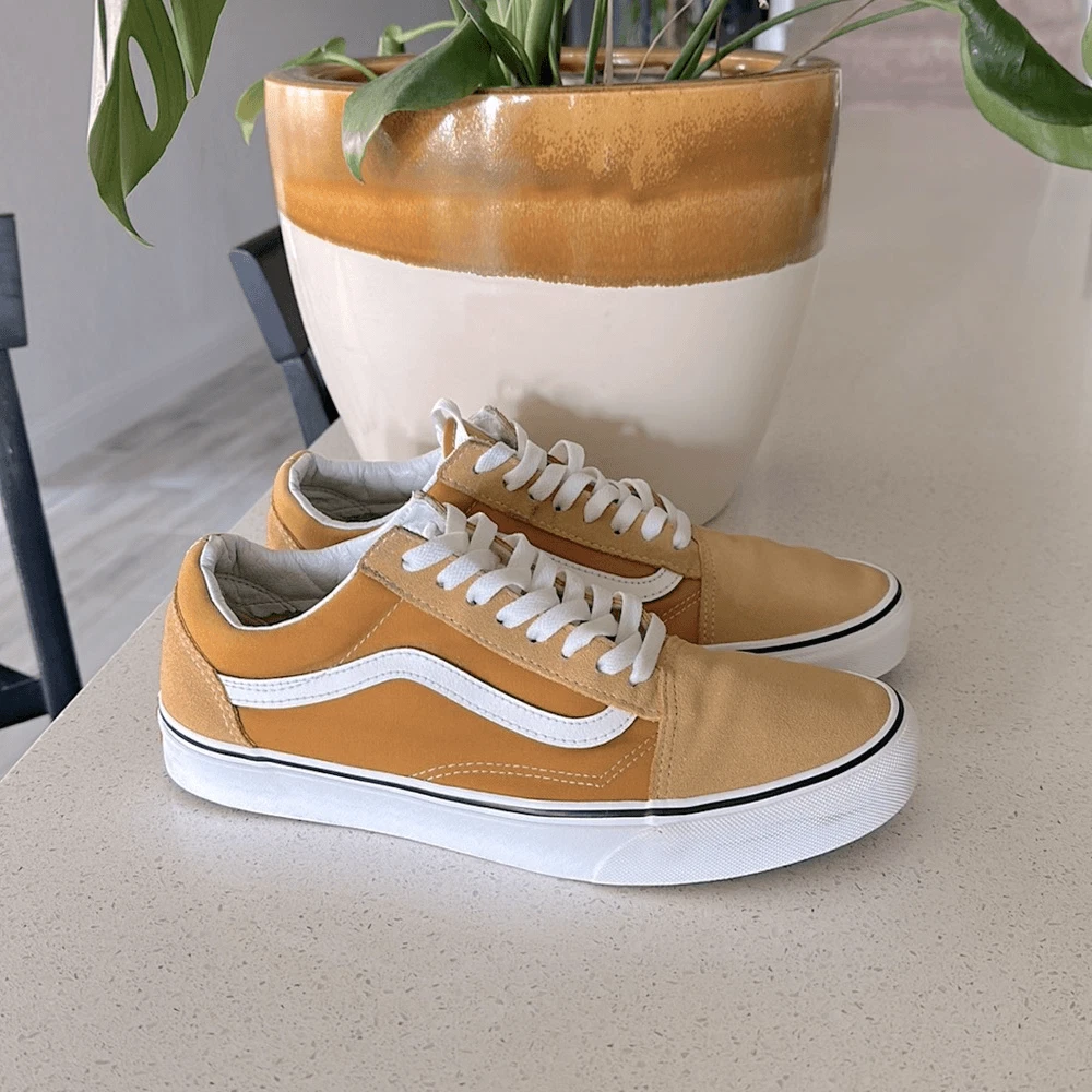 VANS Old Skool velours toile Homme Golden Brown