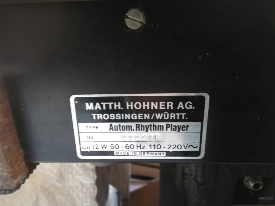 Hohner Analog Automatic Rhythm Player Vintage Electronic Drum 80s. - Image 4 of 4