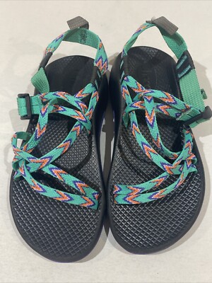 Chaco ZX/1 Ecotread Sandals Kids Junior Sandals Size 4 Mint Leaf Green FREE SHIP