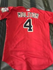 2016 Paul Molitor Minnesota Twins Pro Cut Majestic Flex Base Red Jersey Size 46 