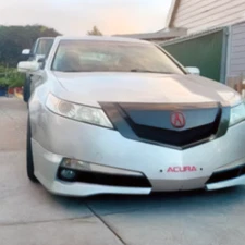 Red Raised Plastic Letters Inserts Acura 4th Gen 2004-2008 Front Bumper