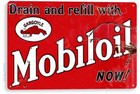 Vintage Mobil Gas Oil Tin Sign – 8x11 Rustic Metal For Garage/Man Cave – Tinworld A128