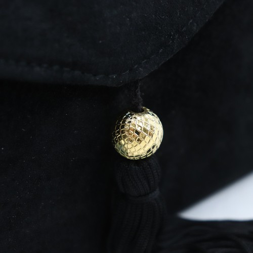 Mary Kay Velvet Crossbody Handbag Women S Black Purse Gold Tone Beads Tassel Bag - Picture 9 of 16