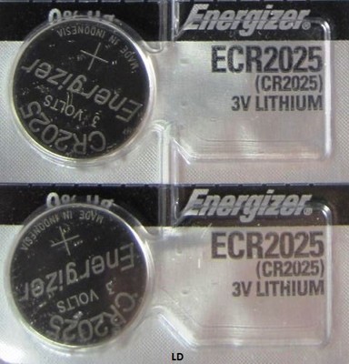 Energizer ECR 2025 CR 2025 (2 piece) Lithium 3V Battery New Authorized Seller