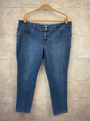 Bongo Plus Women's Blue Cotton Blend Jeans Size 22W | eBay