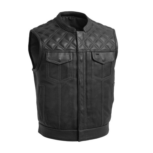Men's Cowhide Leather Vest Bold Tough & Built to Last - Picture 9 of 19