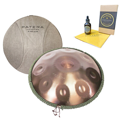Patera Handpan HPDM-6 D-Kurd Edelstahl mit Tasche + Pflege-Öl