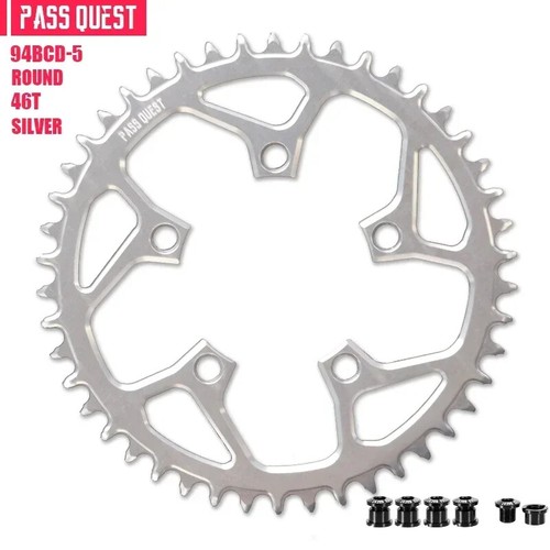 94BCD 5 Bolt Round Narrow Wide Chainring 32T-46T 10 11 12 Speed Bike Chainwheel - Picture 8 of 41