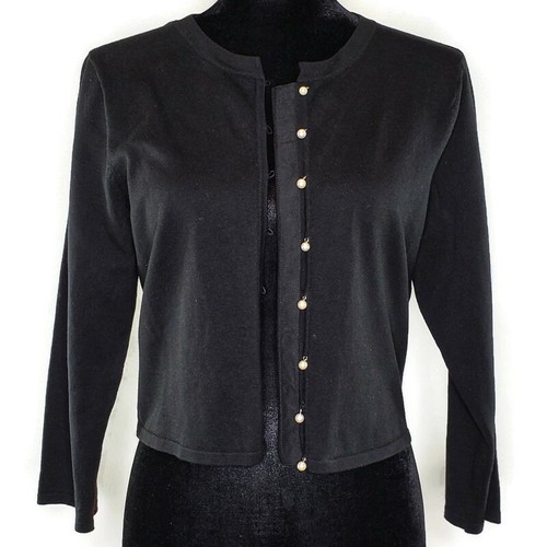 Black, Cardigan, Pearl Buttons | eBay