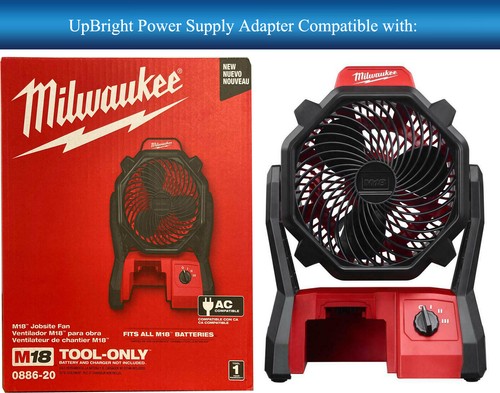 AC/DC Adapter For Milwaukee M18 0886-20 Jobsite Fan Cordless 18 Volt 18V Compact - 第 2/6 張圖片