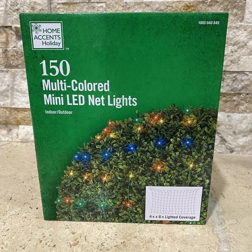 Home Accents Holiday 150 MultiColored Mini LED Net Christmas/Party