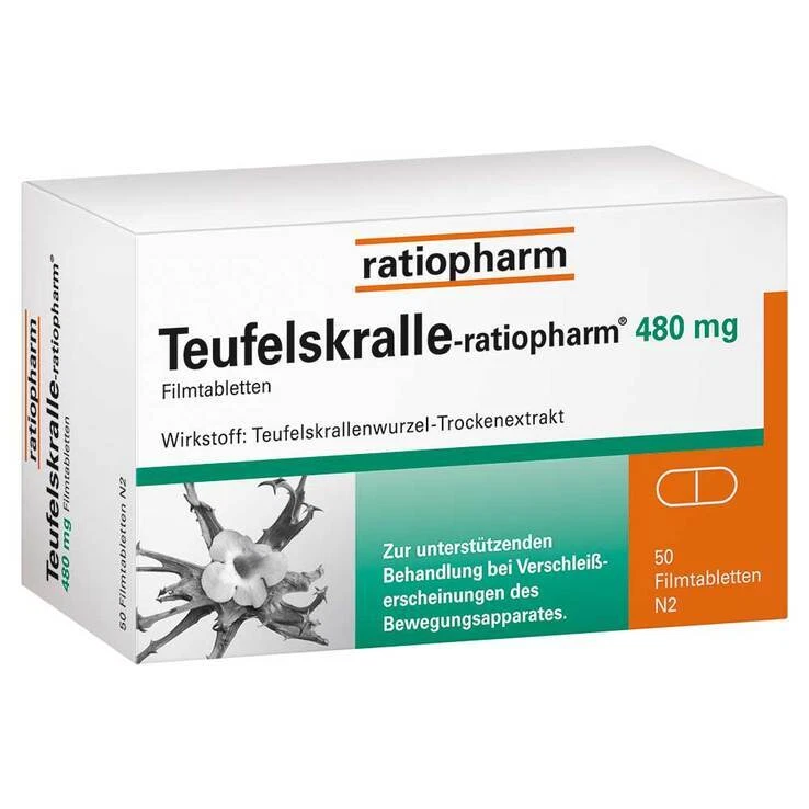 Teufelskralle ratiopharm - bei Gelenkschmerz · 50 St · PZN 02940724