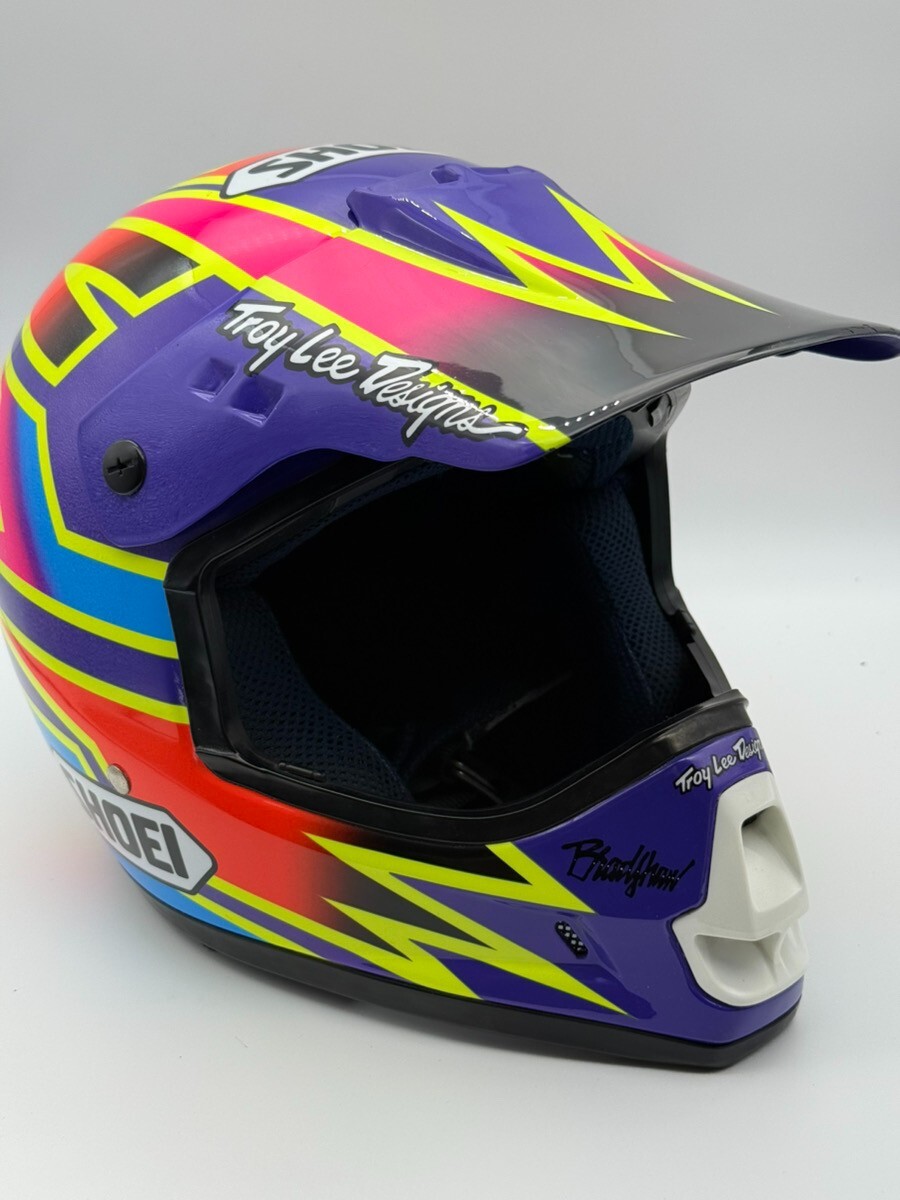 VTG SHOEI VF-X Motocross Helmet Damon Bradshaw Replica Size VTG SHOEI VF-X Motocross Helmet Damon Bradshaw Replica Size