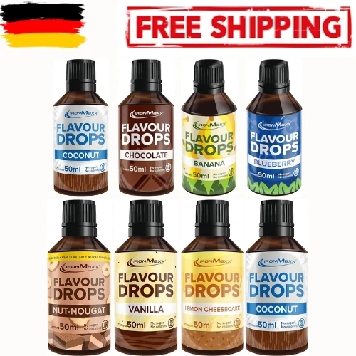 IronMaxx Flavour Drops 50ml flüssige Aromen Fitness null Kalorien