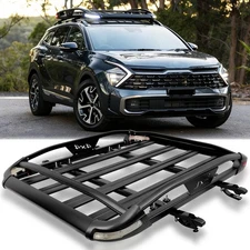 For Kia Sportage Sport 50" Roof Rack Cargo Basket Carrier Cross Bar w/ LED Light