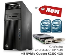 HP Z640 WORKSTATION DUAL XEON 4-CORE E5-2637 64GB 480GB SSD NVIDIA K2200 4GB NUOVO