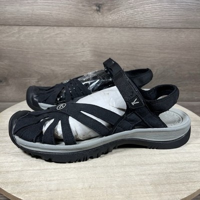 Keen Rose Sandal Black Closed Toe Strap Hiking Boating Camping