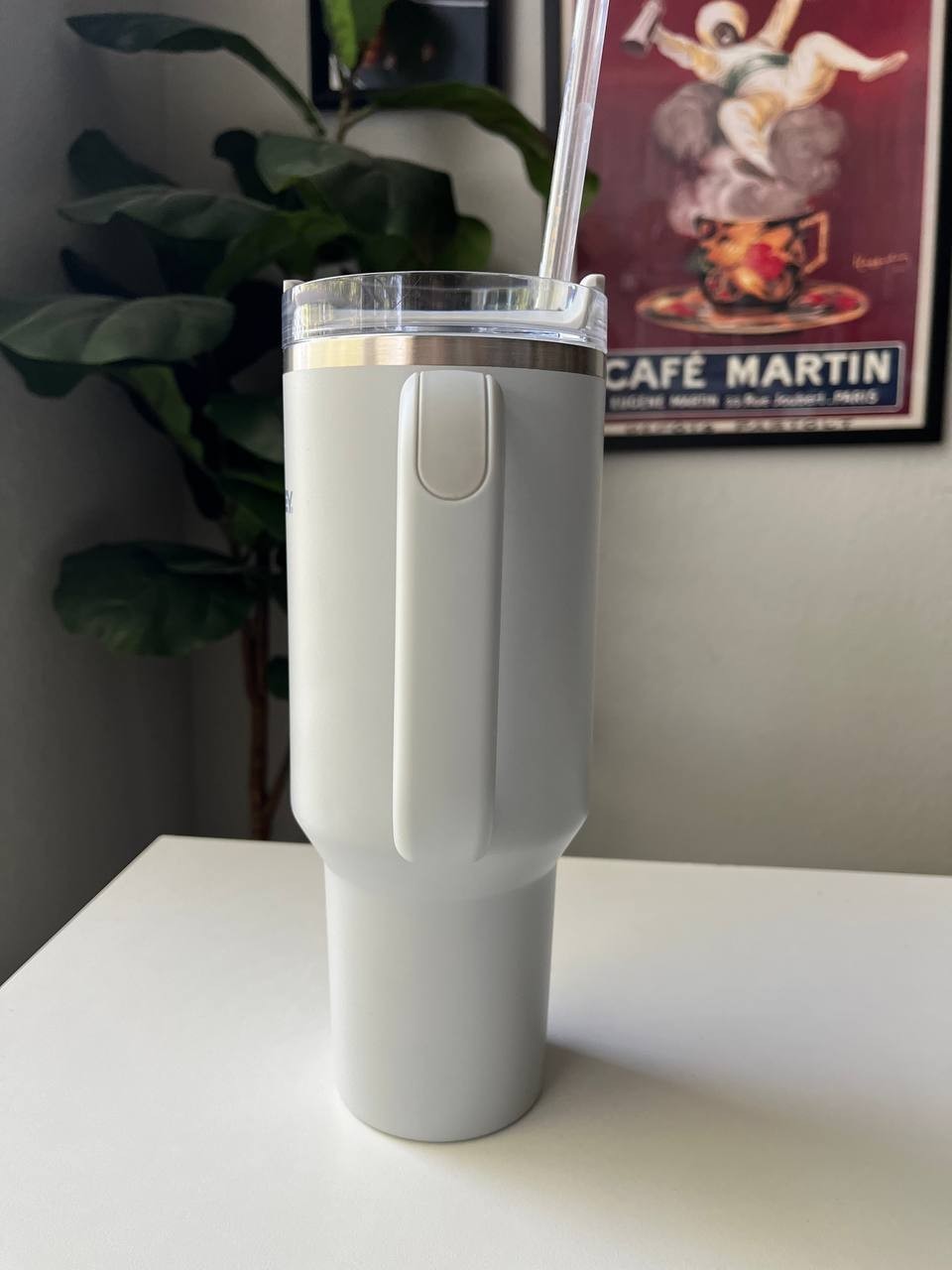 Stanley Quencher H2.0 FlowState 40oz Tumbler Cream Handle Straw Cup image 3