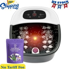 Foot Spa Bath Massager with Heat Bubbles and Vibration Massage and Jets