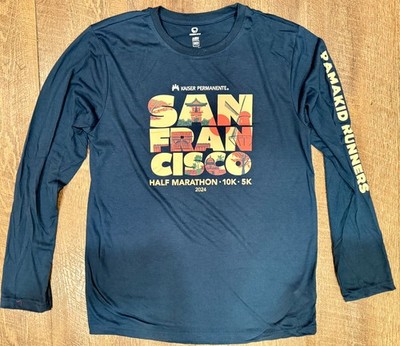 New 2024 KPSF Kaiser San Francisco Half Marathon 10k 5k Men's MED Race T-Shirt