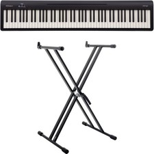 Roland FP-10 BK E-Piano + Keyboardständer Doppel X mit Schnelljustierung | Neu