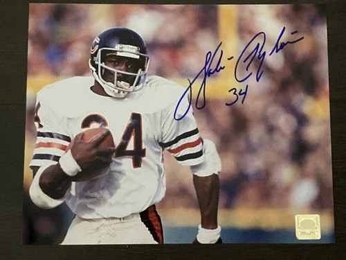 Walter Payton Autograph “BEARS” Signed 8x10 Photo. HOF. With COA
