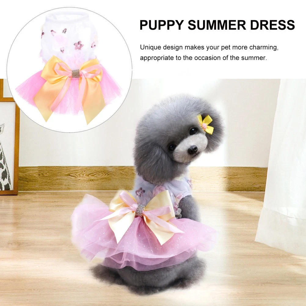 VETEMENTS Vestito cane decorativo da interno cucciolo estivo tutù gonna cane costume cucciolo vestiti