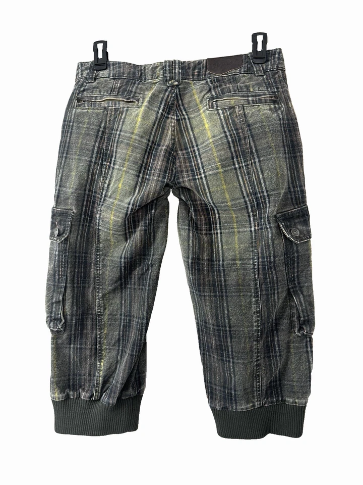 De Colección Tommy Hilfiger Denim a Cuadros Carga 31 Sandwash Olive Grunge Old Money Heritage Foto 2 de 4