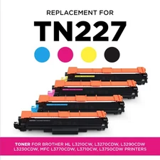 True Image TN227 Compatible High Yield Toner Cartridge For Brother (B, C, M, Y)