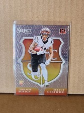 2024 Panini Select Certified Rookie Jermaine Burton #19 Cincinnati Bengals NFL