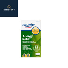 Equate 24 Hour Cetirizine Hydrochloride Allergy Relief Tablets, 10 mg, 45 Count