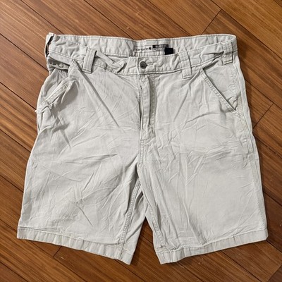 Carhartt Rugged Flex Relaxed Fit Canvas Work Shorts Mens 36 Beige
